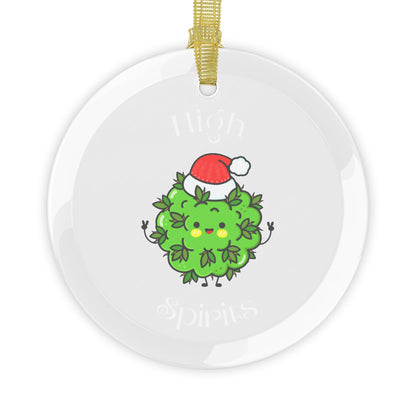 High Spirits Ornament, Weed Christmas Ornament, Weed Lover Gift, Gift for Her, Christmas Ornament