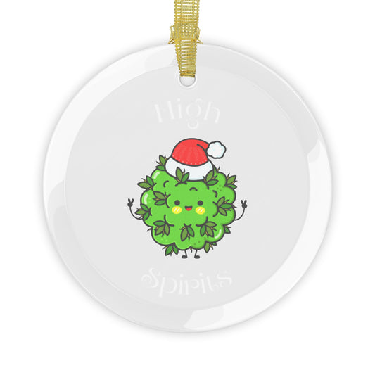 High Spirits Ornament, Weed Christmas Ornament, Weed Lover Gift, Gift for Her, Christmas Ornament