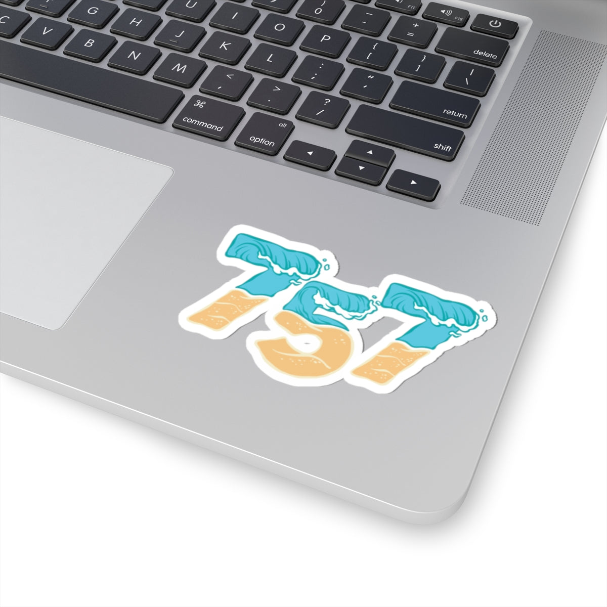 Virginia Beach, 757, Beachy Wave Sticker