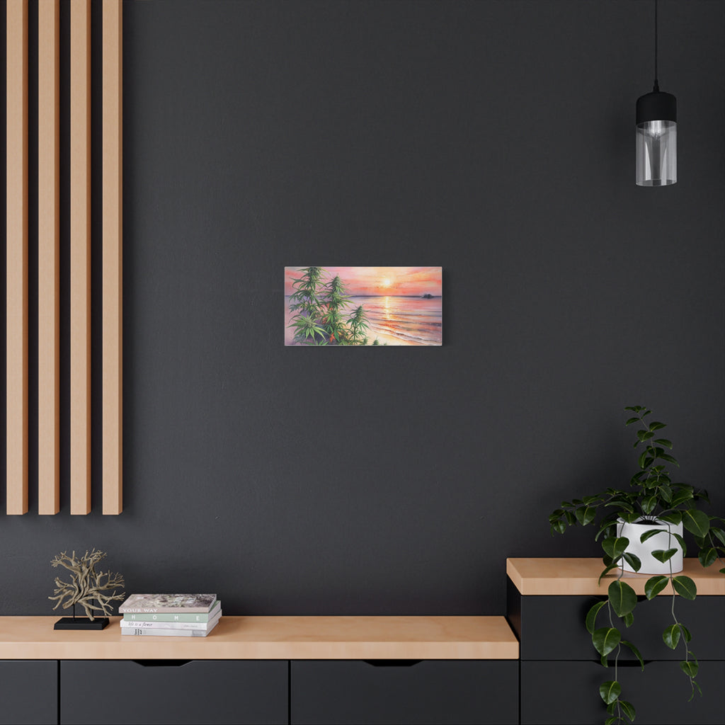 Cannabis Flowers on the Beach Wall Art