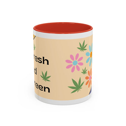 Weed Mug, Stoner Gift Mug, Groovy Stoner Mug, 70s Weed Gift, Groovy Weed Mug, Hippie Gift Mug, Accent Coffee Mug (11, 15oz)