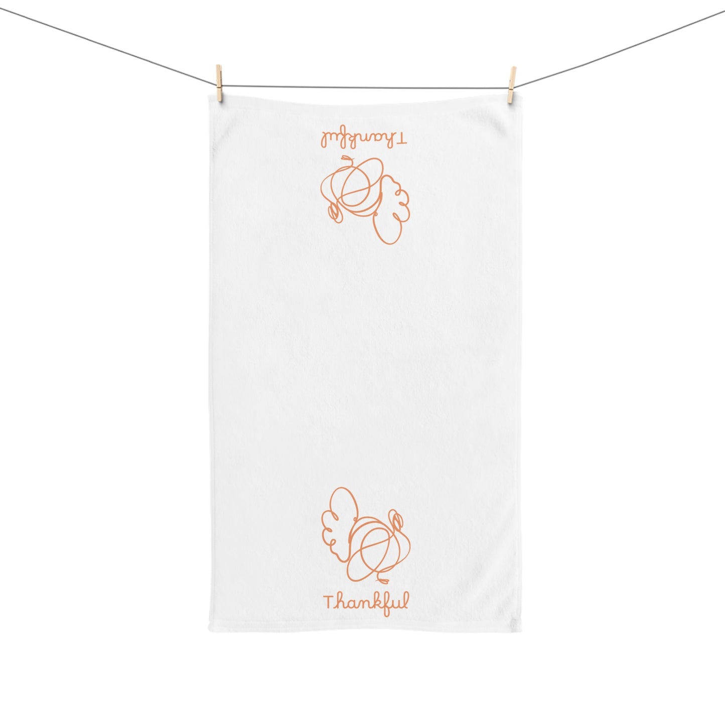 Thankful Thanksgiving Hand Towel, Friendsgiving Bathroom Decor, Fall Kitchen Towel, Hostess Gift, Autumn Dish Towel, Housewarming Present