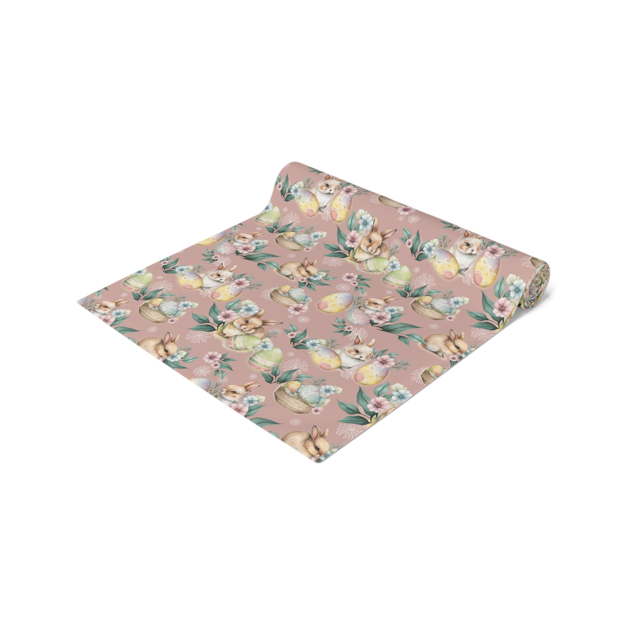 Light Pink Spring Flowers Table Runner