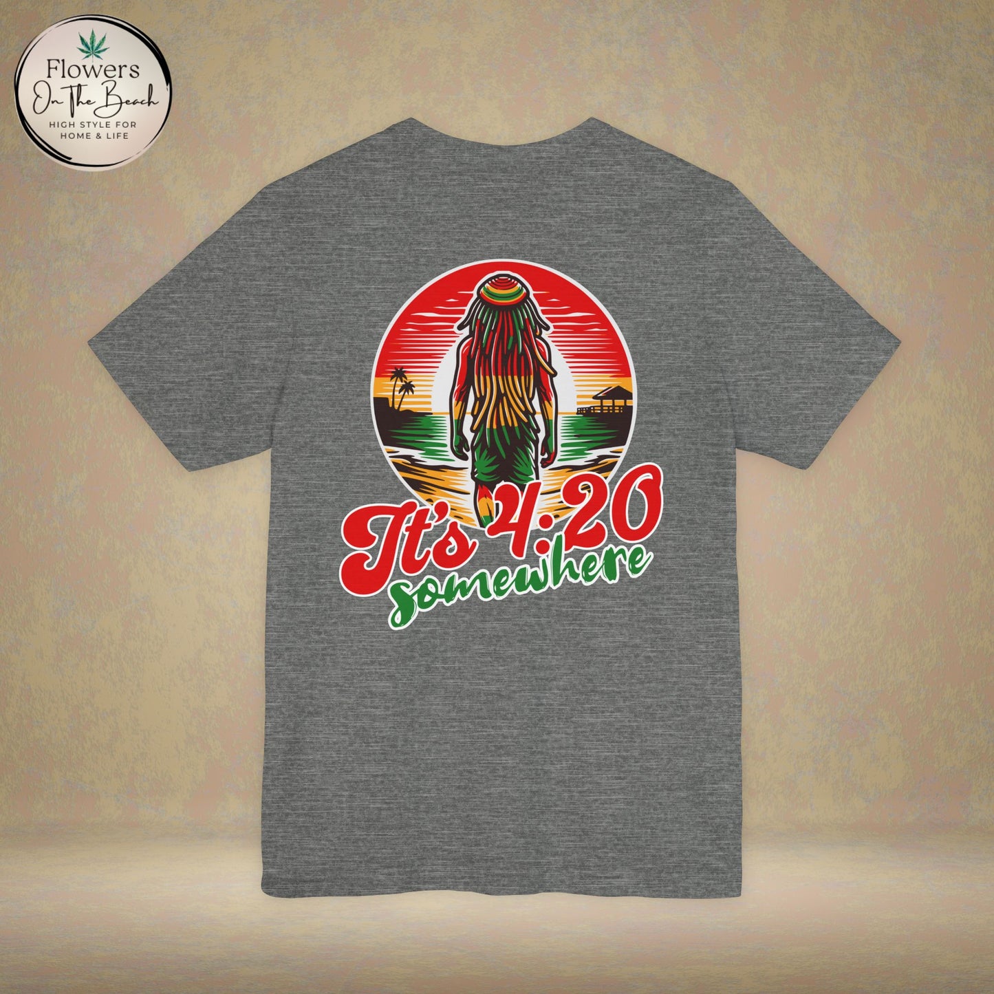 Rasta T-Shirt, Weed Smokers Tee, 420 Shirt, Unisex Jersey Short Sleeve Tee, Casual Stoner Apparel, 420 Somewhere, Rasta Holiday T-shirt