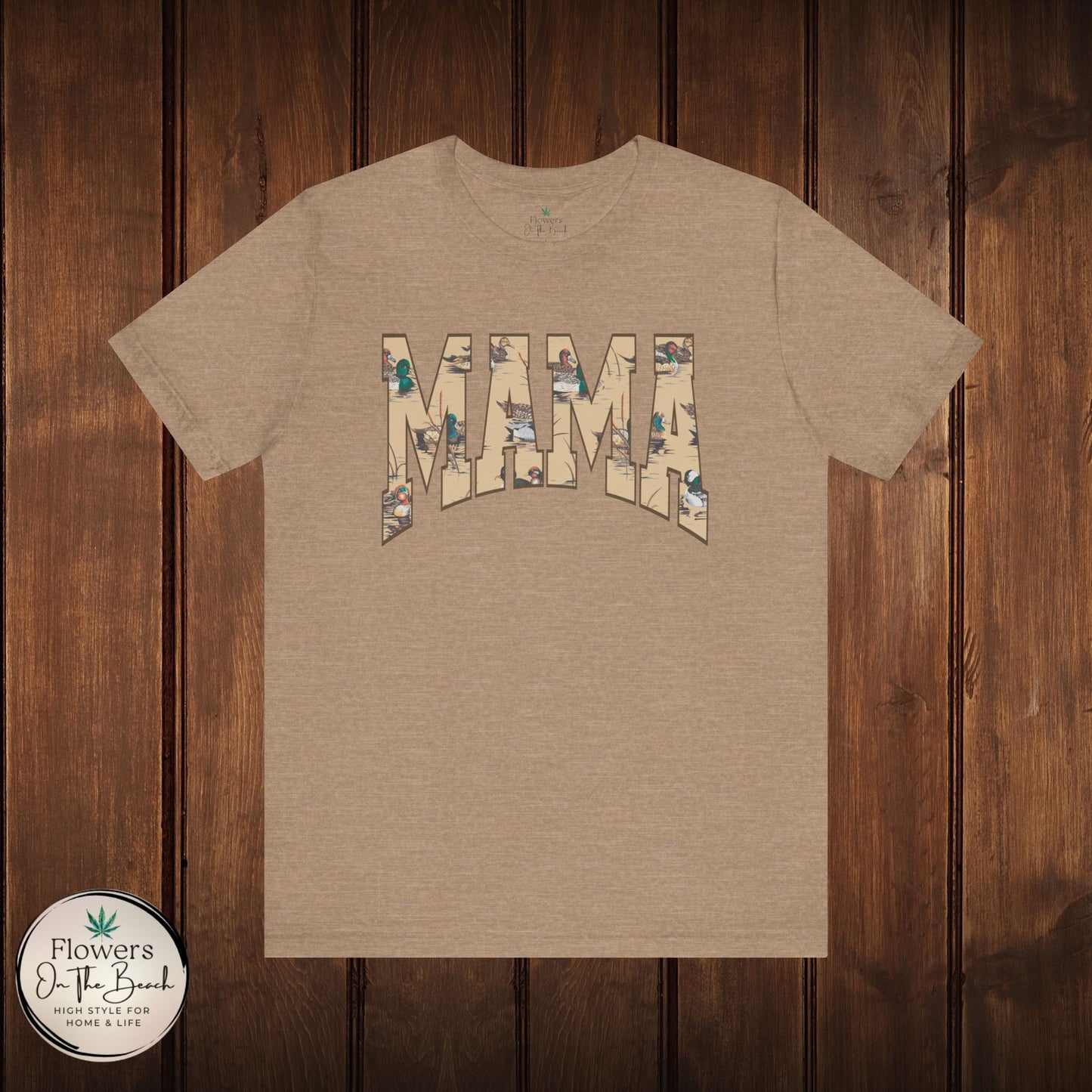 Mama Varsity Letters Duck Tee, Personalized Mama Tee, Mallard Duck Theme Shirt, Country Mama Apparel, Gift for Mom, Wildlife Lover Shirt