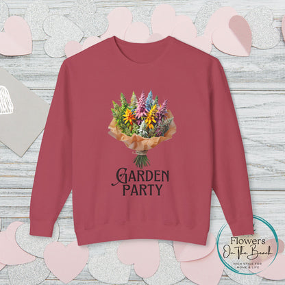 Garden Party Lightweight Crewneck, Stoner Valentines Gift, Floral Stoner Jumper, Marijuana Lover Shirt, 420 Humor Tshirt, Cannabis Humor
