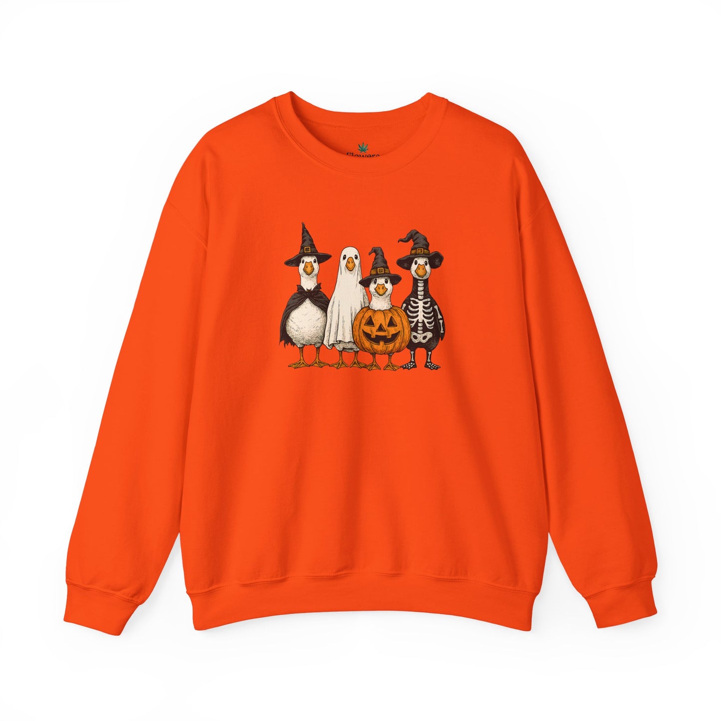 Cute Halloween Crewneck, Halloween Duck, Spooky Halloween Crewneck Sweatshirt, Funny Halloween Attire, Unisex Sweater for Fall, Cozy Sweatshirt, Pumpkin Decor