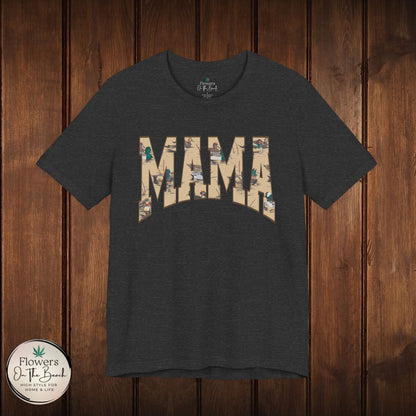Mama Varsity Letters Duck Tee, Personalized Mama Tee, Mallard Duck Theme Shirt, Country Mama Apparel, Gift for Mom, Wildlife Lover Shirt