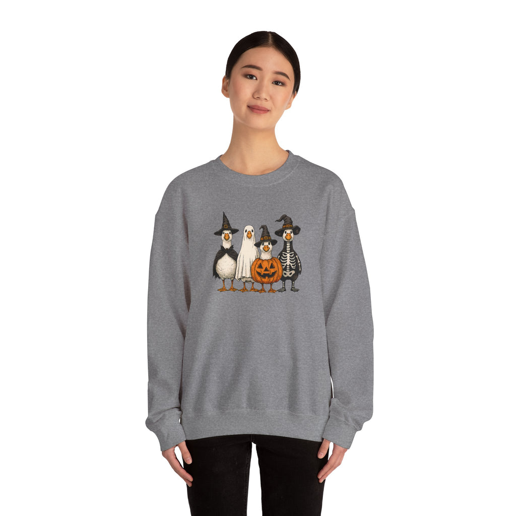Spooky but Cute Halloween Duck Crewneck Sweatshirt