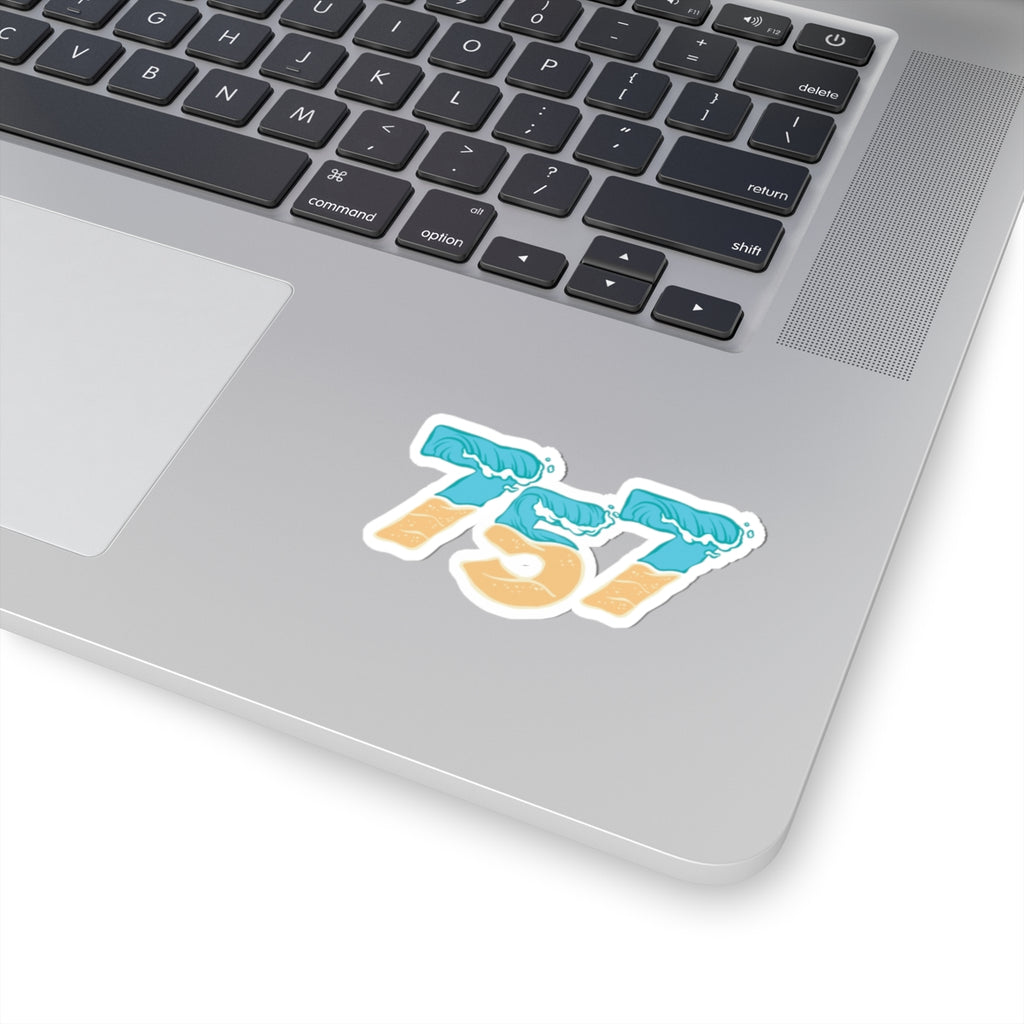 Virginia Beach, 757, Beachy Wave Sticker