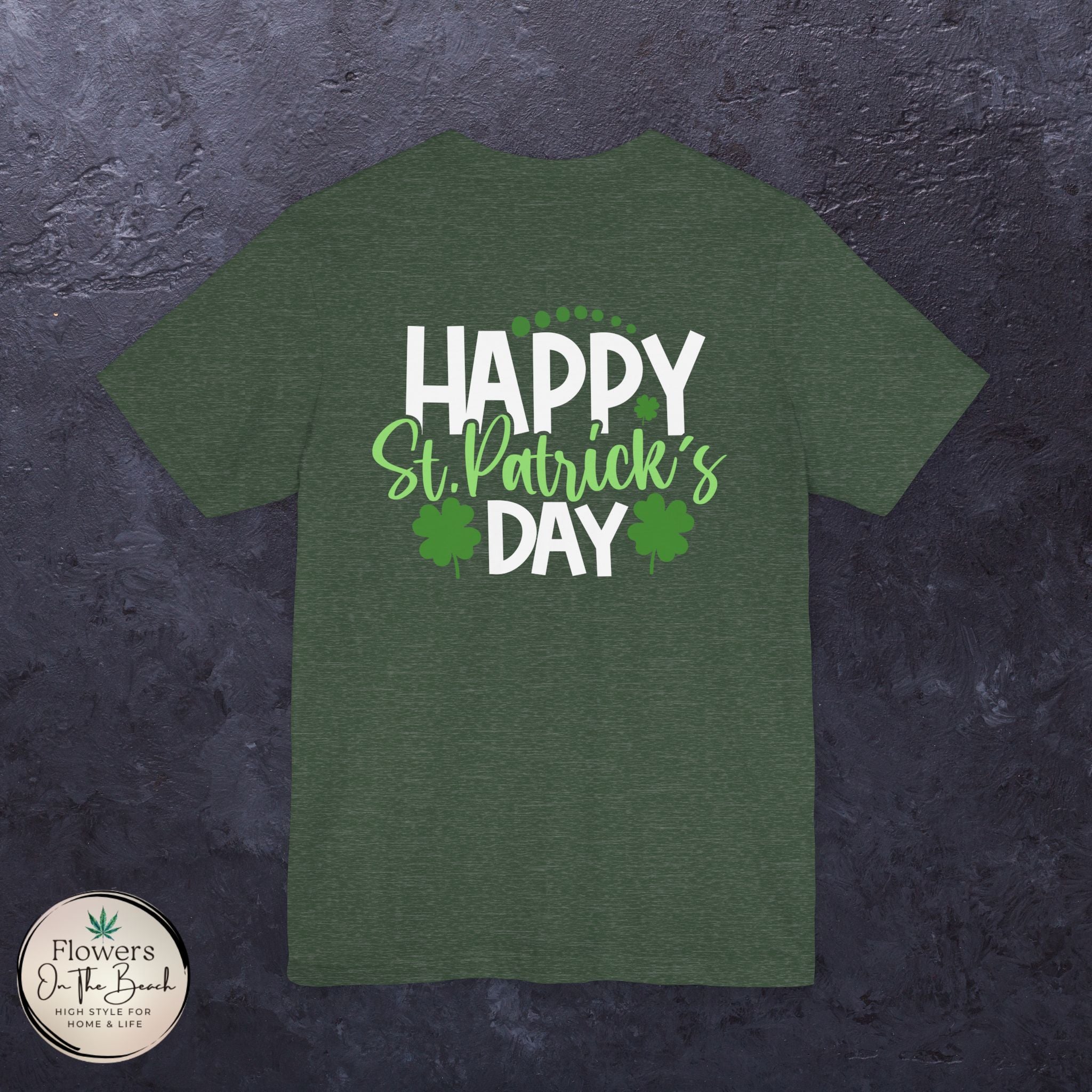 St. Patrick's Day Tee with Subtle Weed Leaves