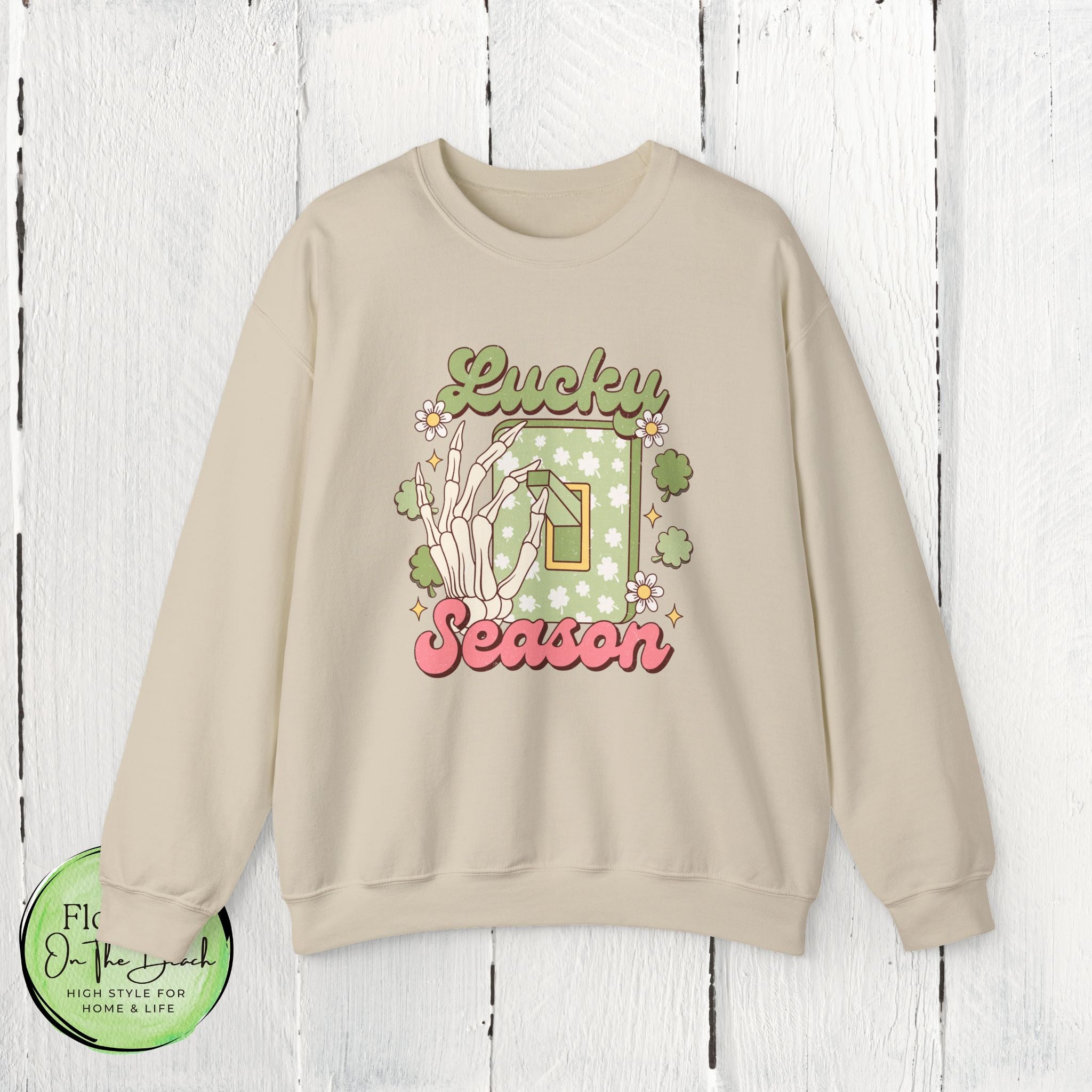 St Patrick's Day Skeleton Crewneck Sweatshirt