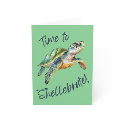 Blank Note Cards, Celebration Card, Turtle Lover Greeting Card, Ocean Lover Card, Congrats Card, Ocean Theme Celebration Card