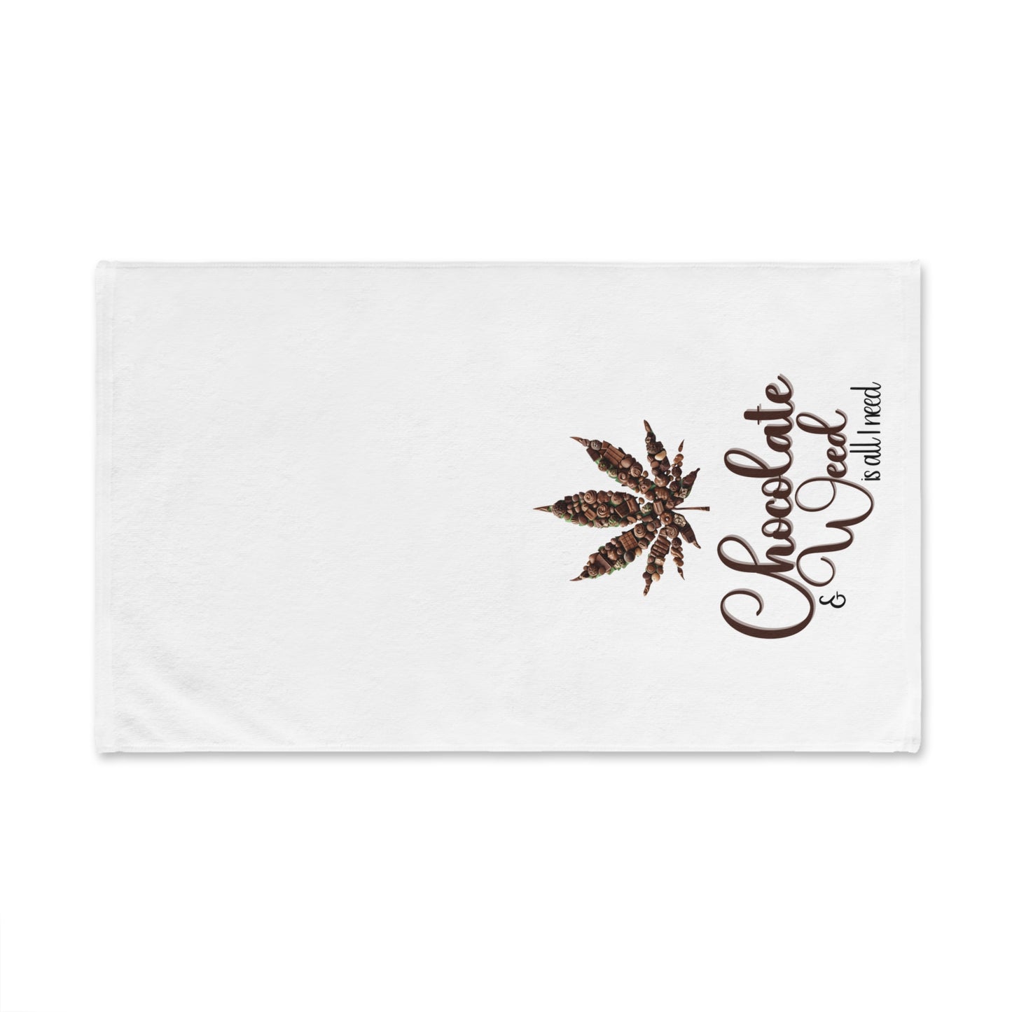 Valentines Chocolate Weed Hand Towel, Funny Kitchen Towel, Gift for Stoner, Cannabis Lover, Marijuana Decor, Pot Leaf Bathroom Towel