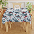 Beachy Christmas Seashells and Evergreen Sprigs, Shells and Holly Tablecloth
