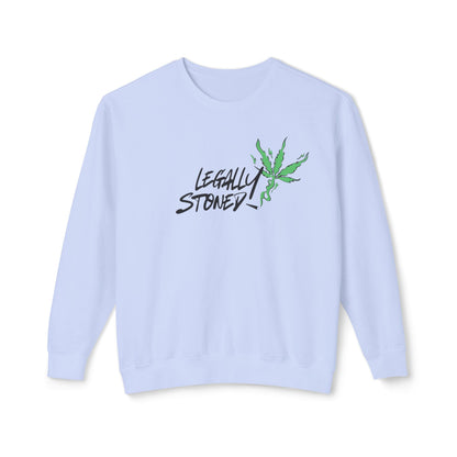 Stoner Gift Long-Sleeved T, Stoner Tshirt Gift, "Legally Stoned" Lightweight Sweatshirt, Gift for Stoner Friend, 420 Sweatshirt