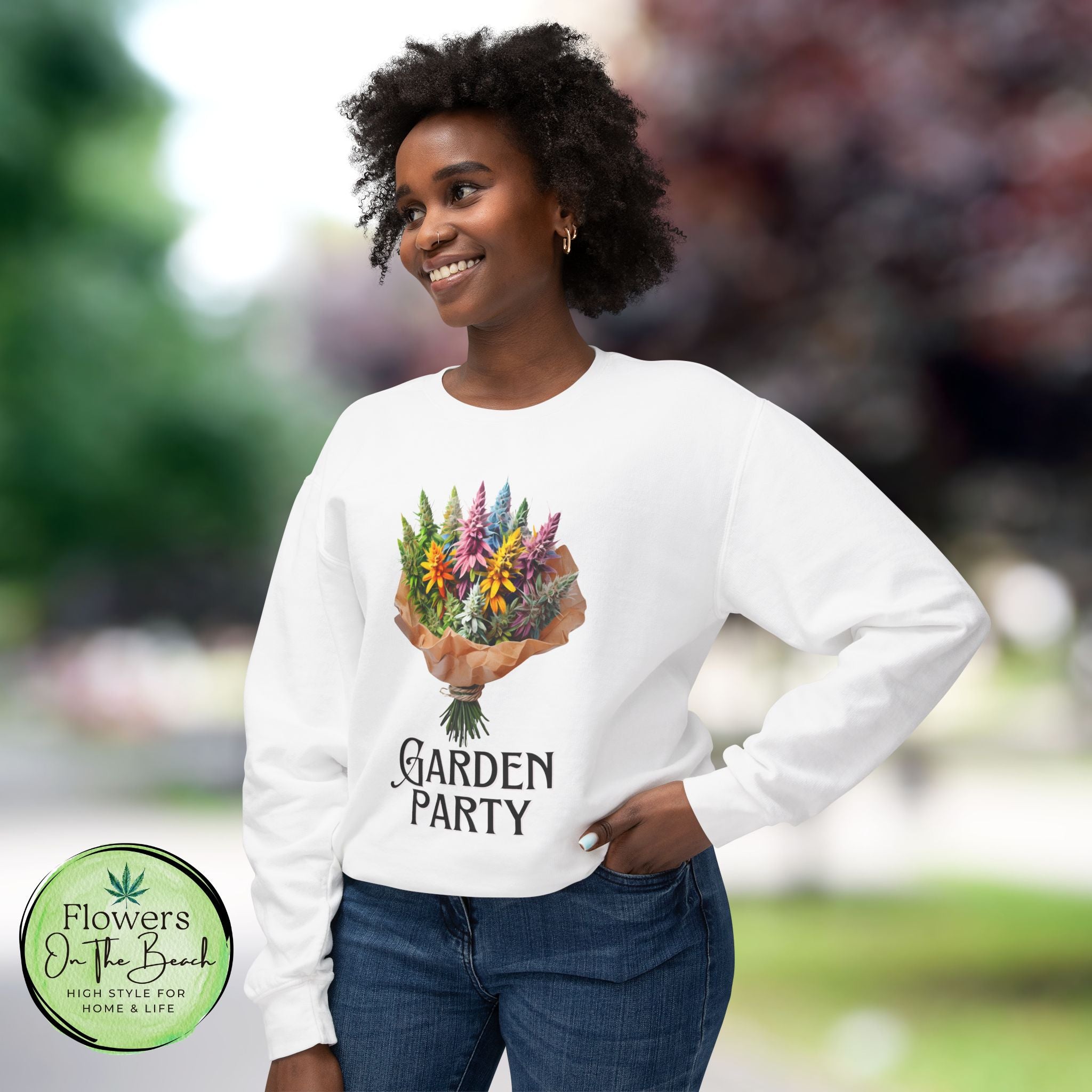 Garden Party Cannabis Flowers Sweatshirt