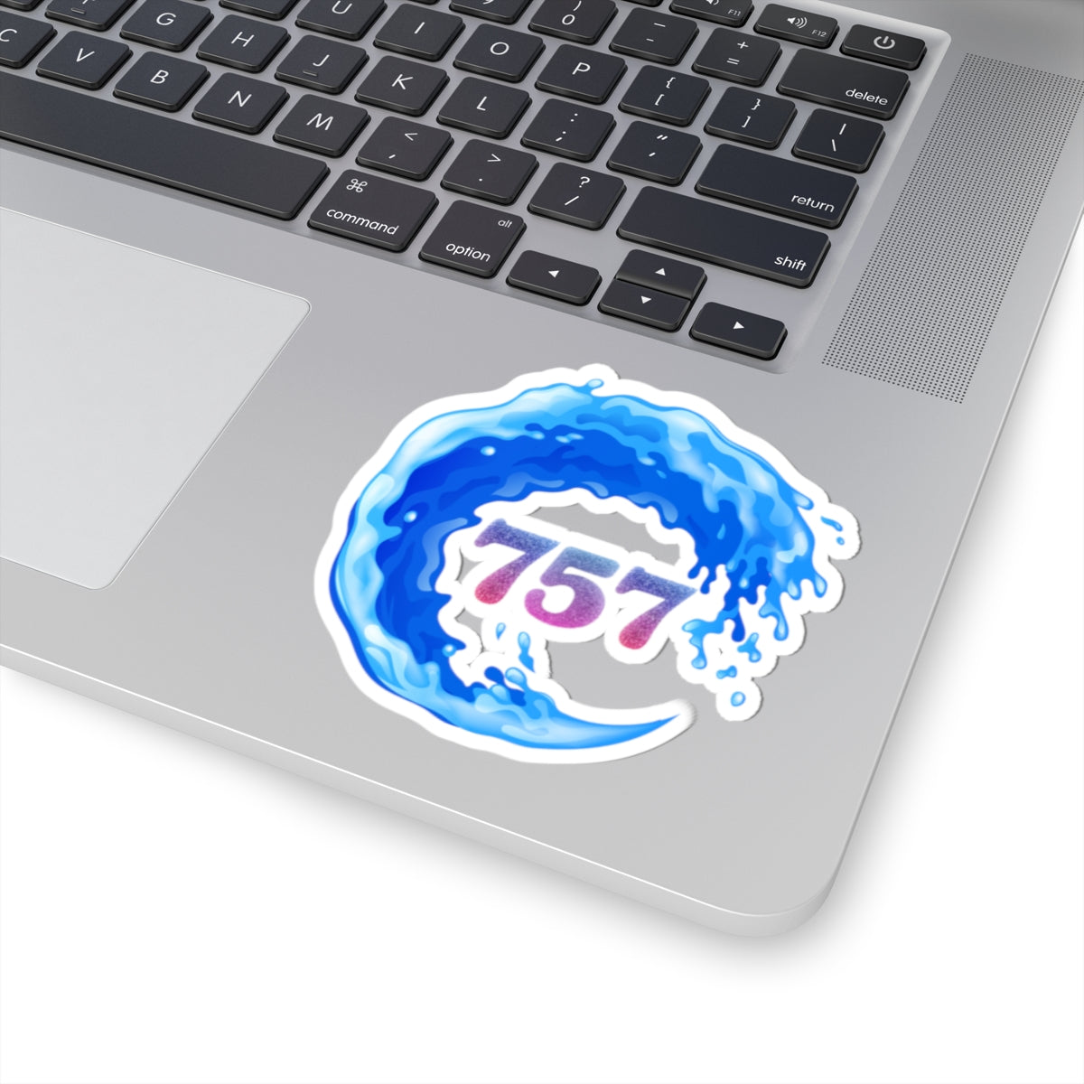 Ocean Wave Kiss-Cut Stickers | Laptop Decals, Water Bottle Stickers, Surfing Decor, Custom Stickers, Beach Lover Gifts