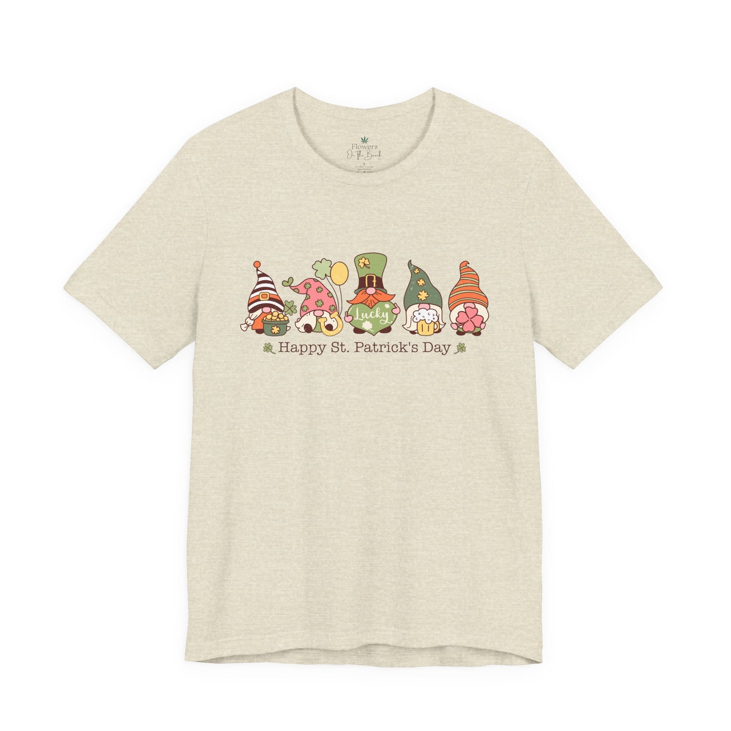 St Patrick's Day Tee, Gnomes Shirt, Happy St Patricks Day T-Shirt, Unisex Jersey, Holiday Gift, Green Clover Top