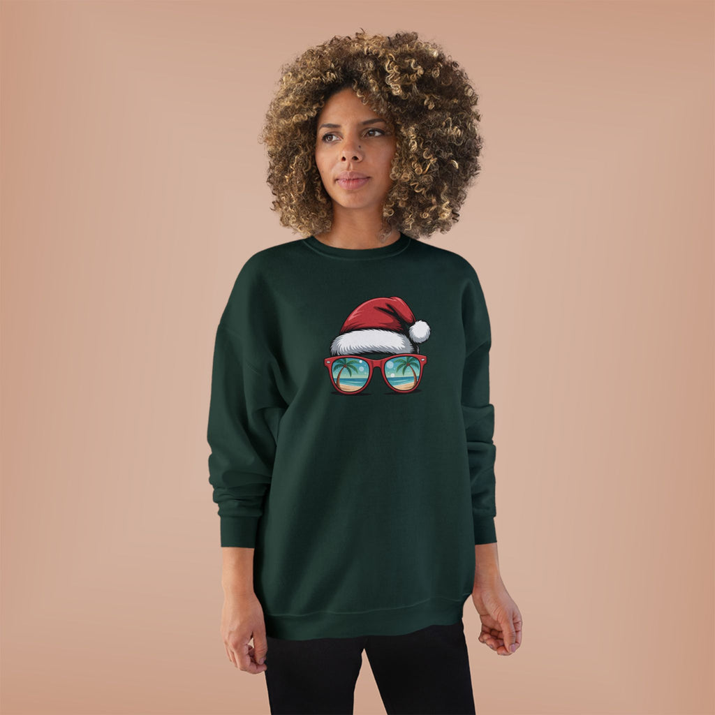 Beach Christmas Santa with Shades Sweatshirt