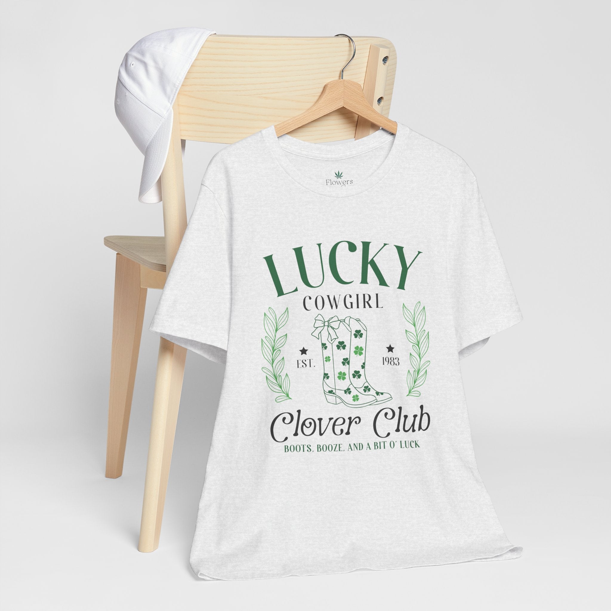 Cowgirl Boots Shamrock Lucky Cowgirl Clover Tee