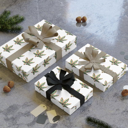 Cute Cannabis Sugar Cookie Design, 420 Holiday Gift Wrap, Unique Festive Present, Weed Themed Xmas Decor, Weed Lovers Gag Gift Wrap