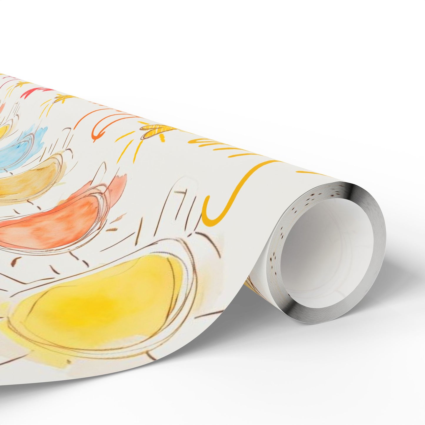 Wrapping Papers, Sun and Hearts Theme Gift Wrap for Birthday, Christmas, and Special Occasions, Fun in the Sun Print, Happy Gift Wrapping