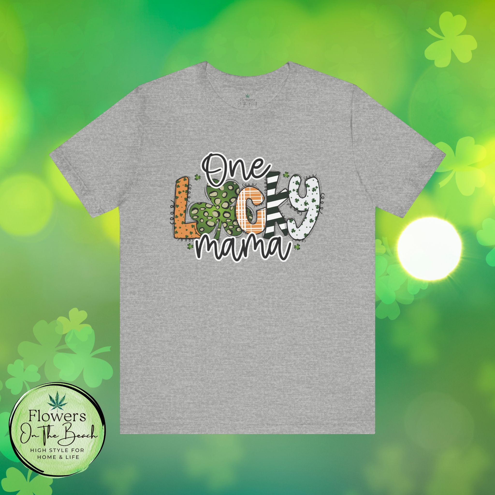 St Patrick's Day Cheetah Print Tee, Lucky Mama Tee