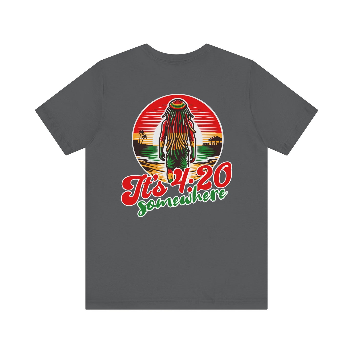 Rasta T-Shirt, Weed Smokers Tee, 420 Shirt, Unisex Jersey Short Sleeve Tee, Casual Stoner Apparel, 420 Somewhere, Rasta Holiday T-shirt