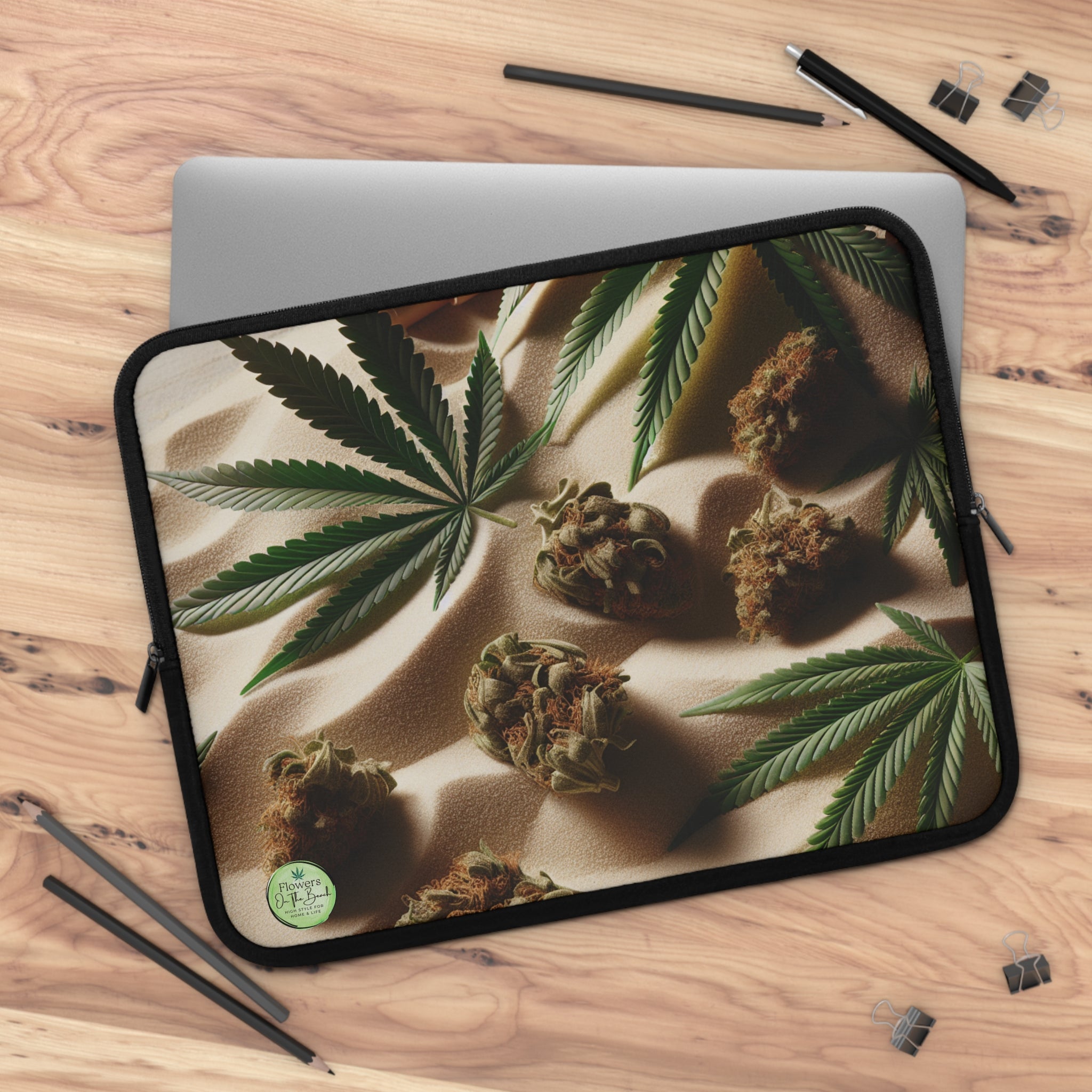 Flowers on the Beach Laptop Sleeve