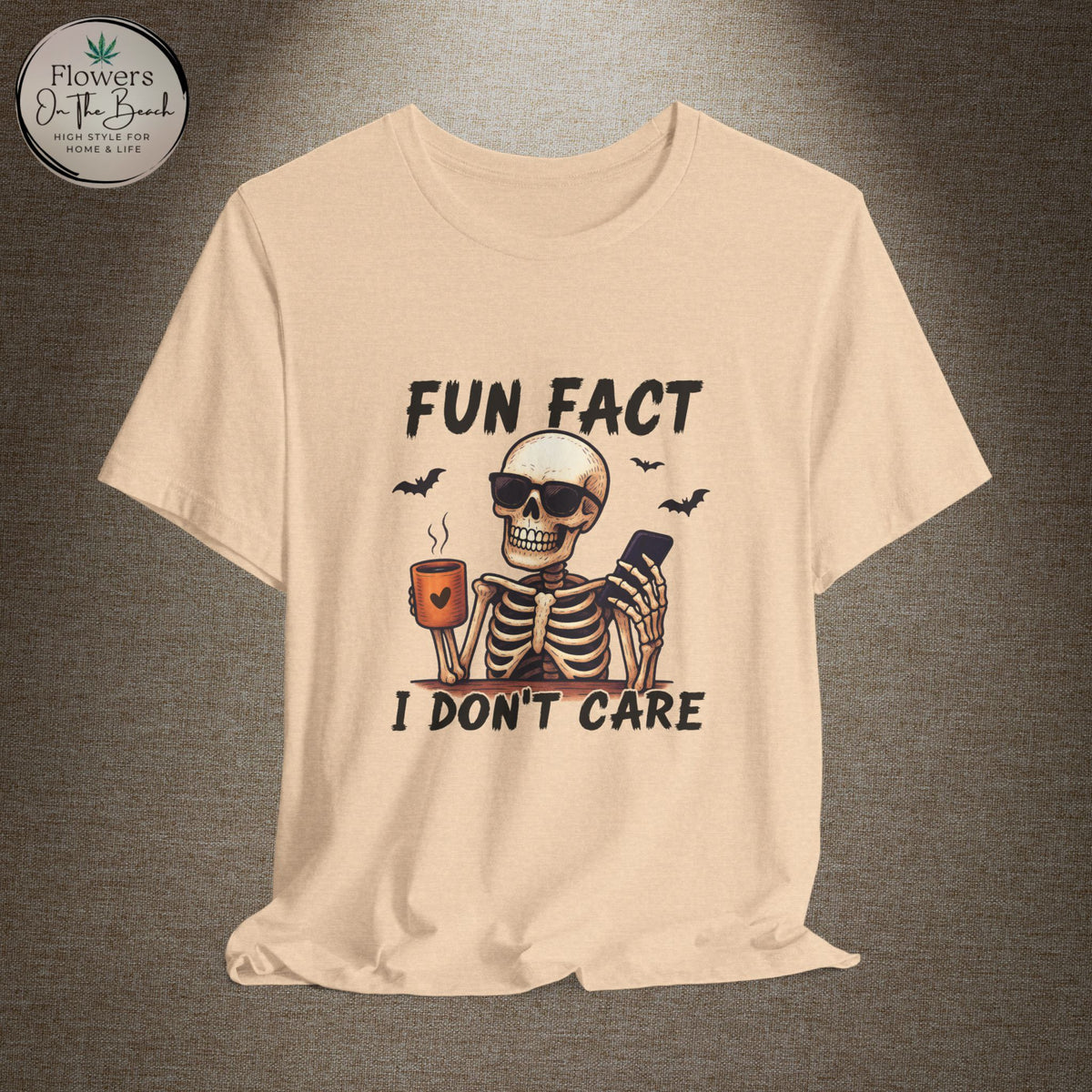 Skeleton 'Fun Fact I Don't Care' Halloween Tee