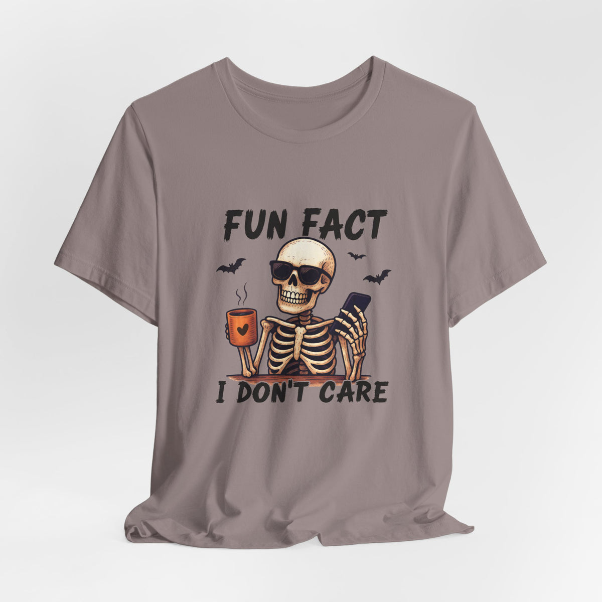 Skeleton 'Fun Fact I Don't Care' Halloween Tee