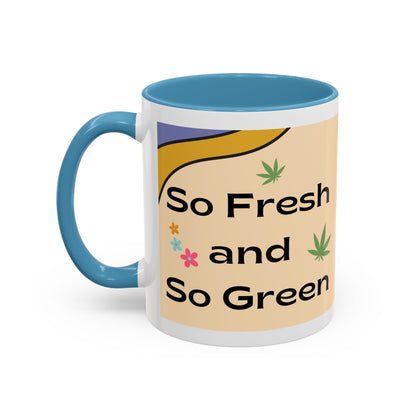 Weed Mug, Stoner Gift Mug, Groovy Stoner Mug, 70s Weed Gift, Groovy Weed Mug, Hippie Gift Mug, Accent Coffee Mug (11, 15oz)