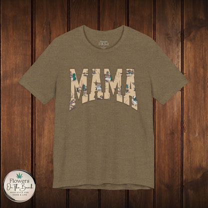 Mama Varsity Letters Duck Tee, Personalized Mama Tee, Mallard Duck Theme Shirt, Country Mama Apparel, Gift for Mom, Wildlife Lover Shirt