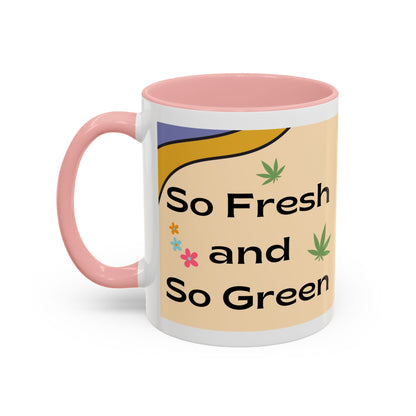 Weed Mug, Stoner Gift Mug, Groovy Stoner Mug, 70s Weed Gift, Groovy Weed Mug, Hippie Gift Mug, Accent Coffee Mug (11, 15oz)