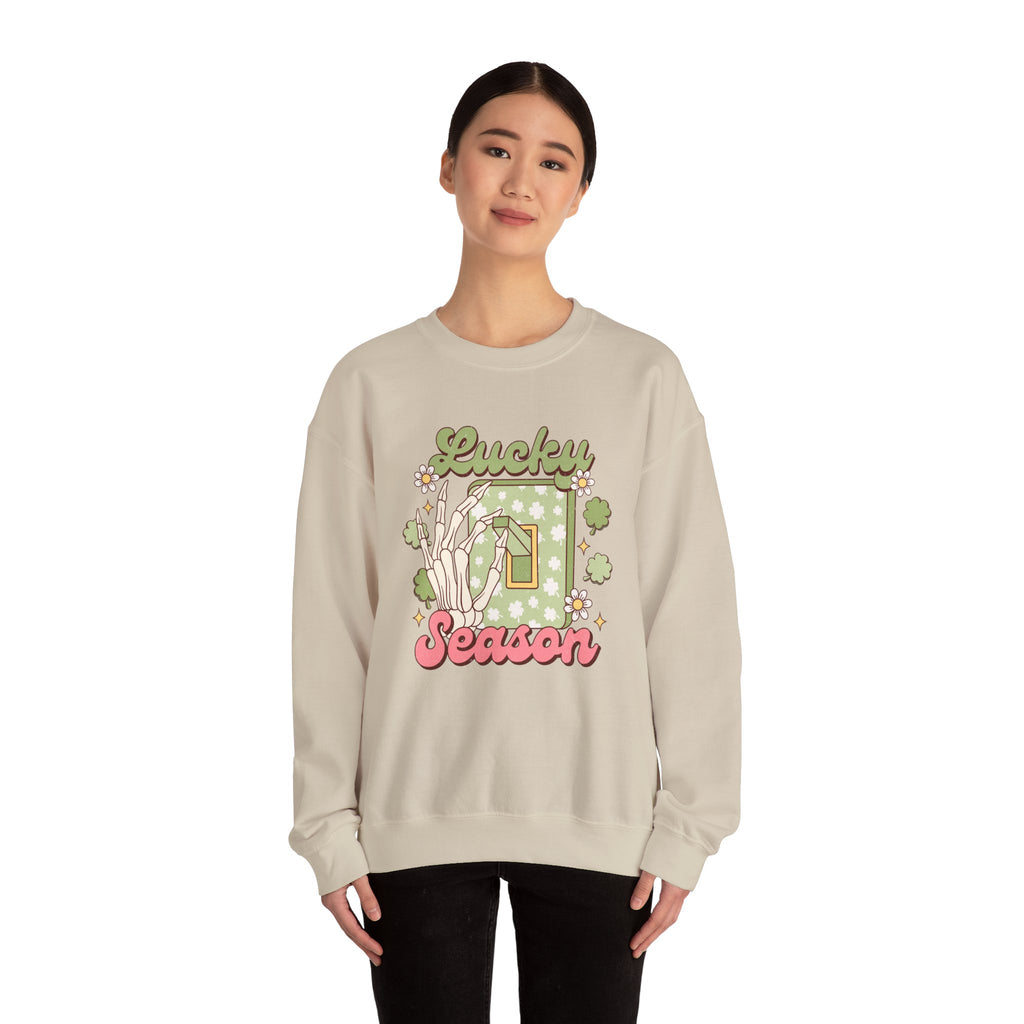 St Patrick's Day Skeleton Crewneck Sweatshirt