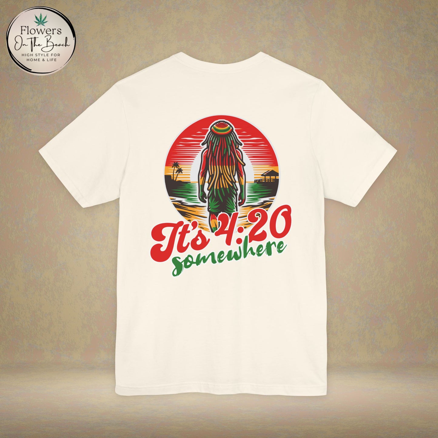 Rasta T-Shirt, Weed Smokers Tee, 420 Shirt, Unisex Jersey Short Sleeve Tee, Casual Stoner Apparel, 420 Somewhere, Rasta Holiday T-shirt