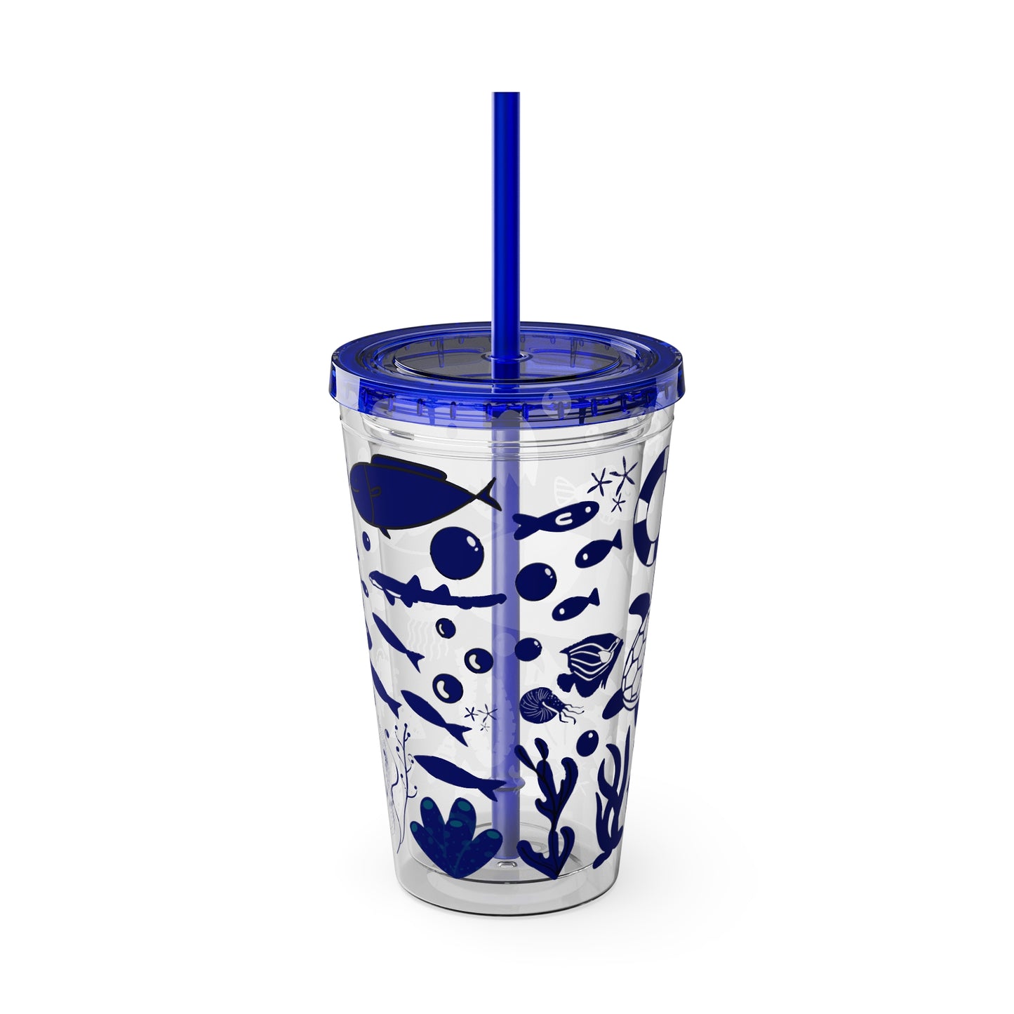 Personalized Kids 16 oz Tumbler with Straw, Kids Who Love Oceans Cup, Personalized Kids Gift