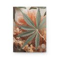 Artsy Coral and Cannabis Design Hardcover Journal