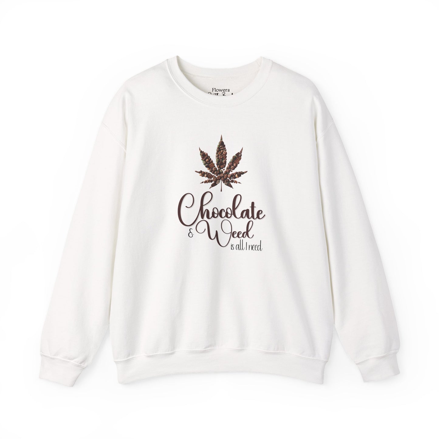 Chocolate and Weed Valentine's Tshirt, Unisex Long Sleeve Tee, Funny Marijuana Shirt, Stoner Gift, Cannabis Lover Top