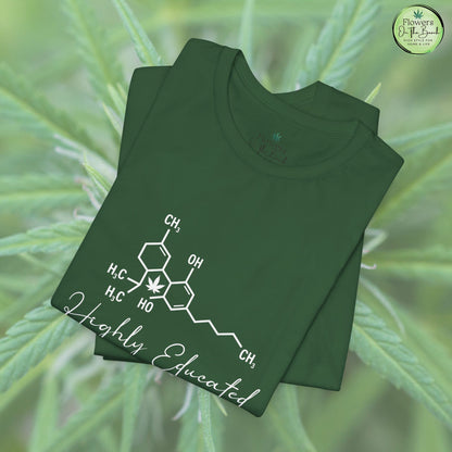 Stoner Pun Tee, Cannabis Chemistry Shirt, Highly Educated Tshirt, Funny Weed Top, Unisex Stoner Gift, 420 Apparel