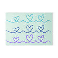Waves of Blue Hearts Cutting Board