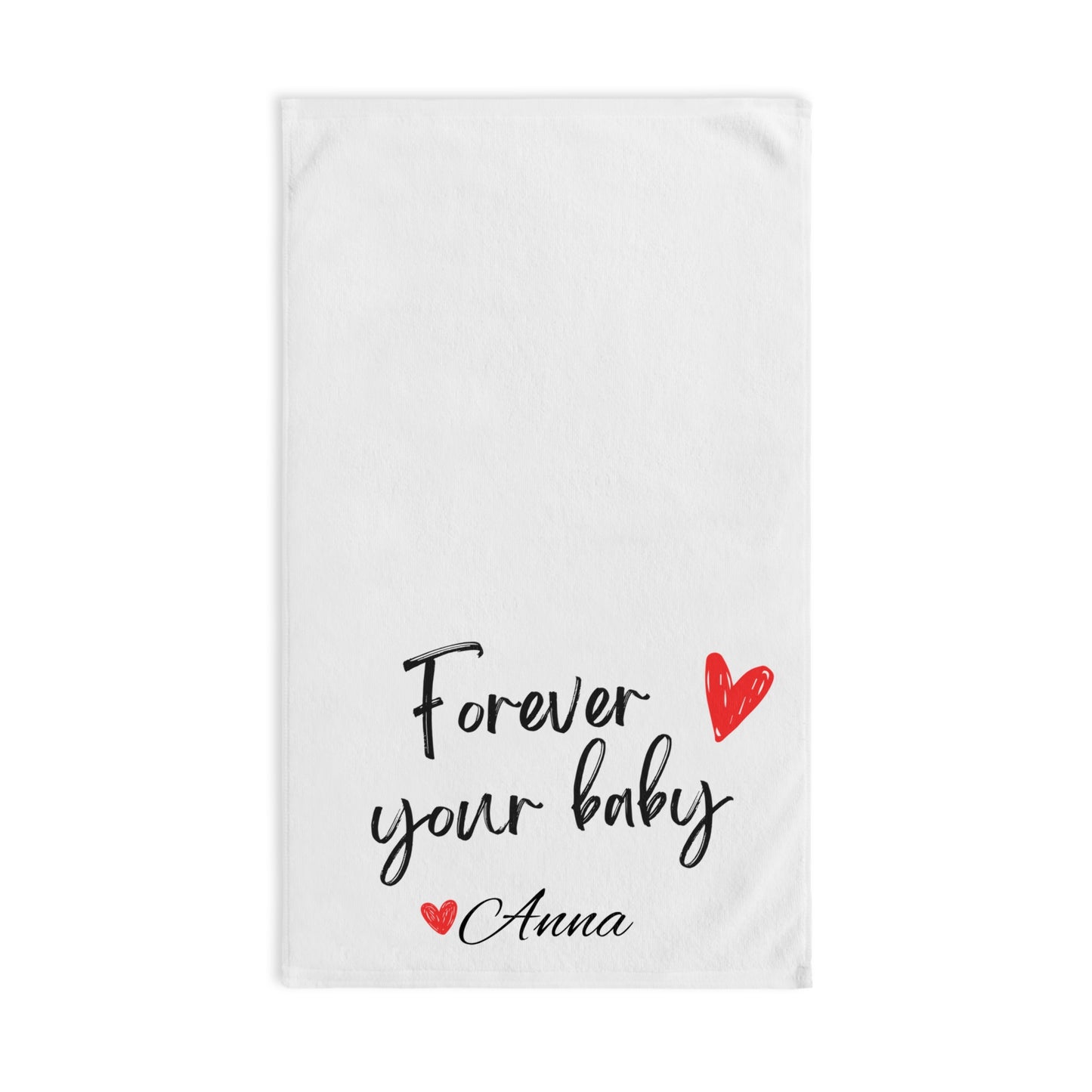 Mom Personalized Hand Towel - Forever Her Baby - Custom Gift, Mother's Day Present, Kitchen Decor, Bathroom Decor, Gift for Her