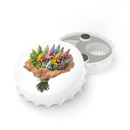 Cannabis Flowers Bottle Opener, Marijuana Bouquet Kitchen Tool, Weed Plant Opener, Cannabis Lover Gift, Marijuana Party Favor, Ganja Bottle