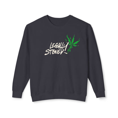 Stoner Gift Long-Sleeved T, Stoner Tshirt Gift, "Legally Stoned" Lightweight Sweatshirt, Gift for Stoner Friend, 420 Sweatshirt