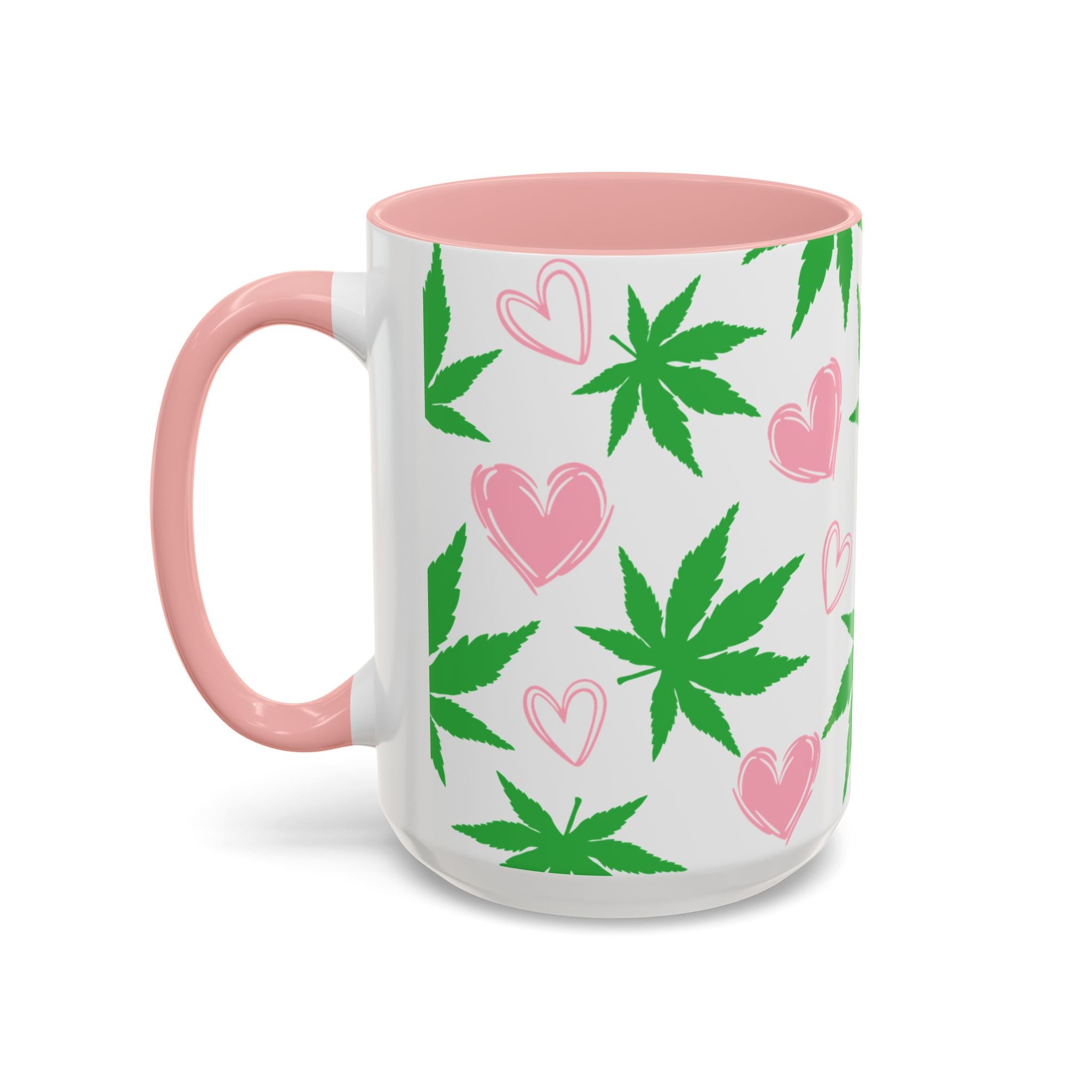 Hearts and Cannabis Ceramic Mug