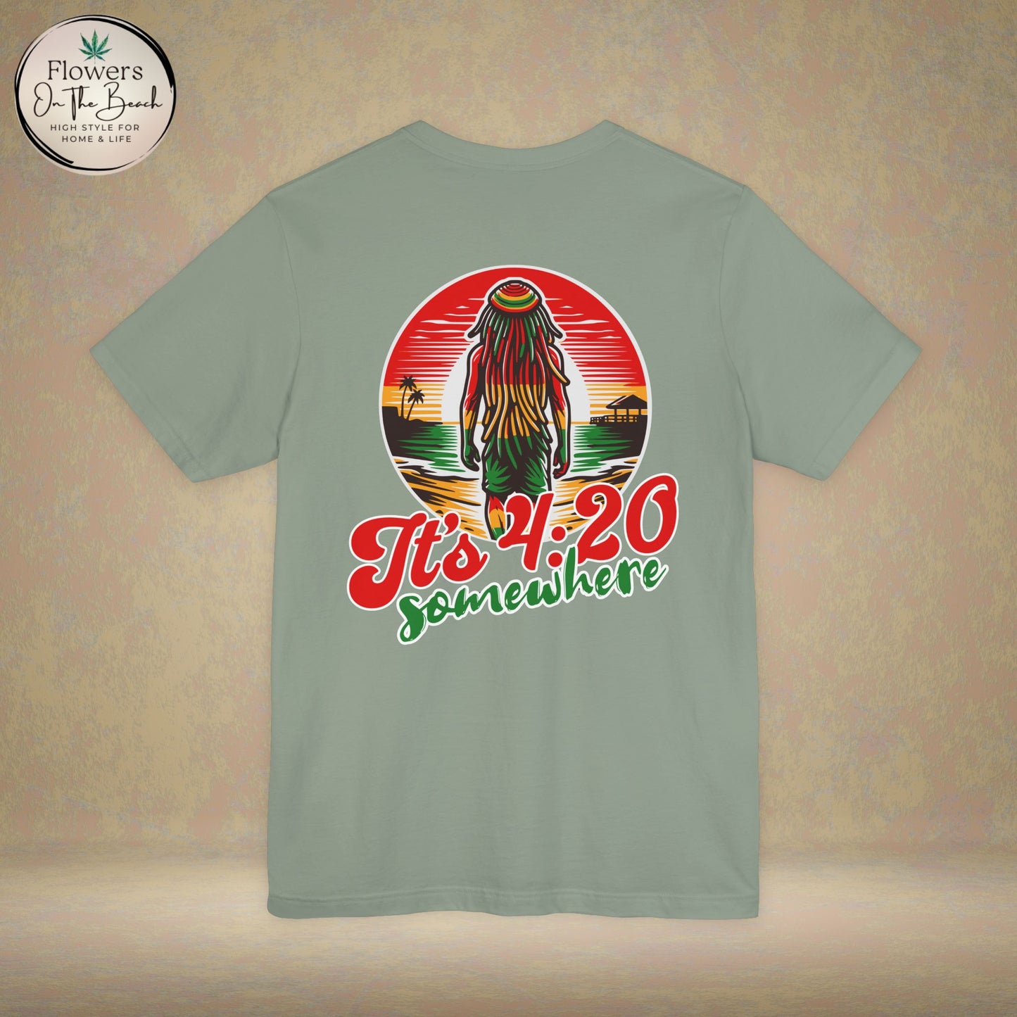 Rasta T-Shirt, Weed Smokers Tee, 420 Shirt, Unisex Jersey Short Sleeve Tee, Casual Stoner Apparel, 420 Somewhere, Rasta Holiday T-shirt