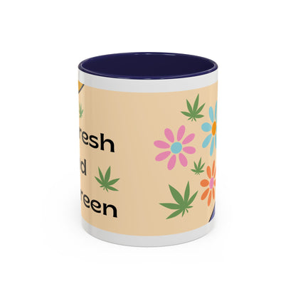 Weed Mug, Stoner Gift Mug, Groovy Stoner Mug, 70s Weed Gift, Groovy Weed Mug, Hippie Gift Mug, Accent Coffee Mug (11, 15oz)