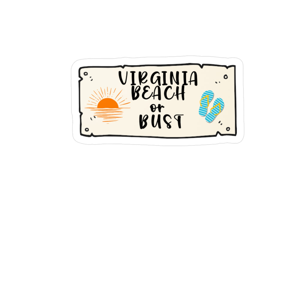 Virginia Beach or Bust Sticker