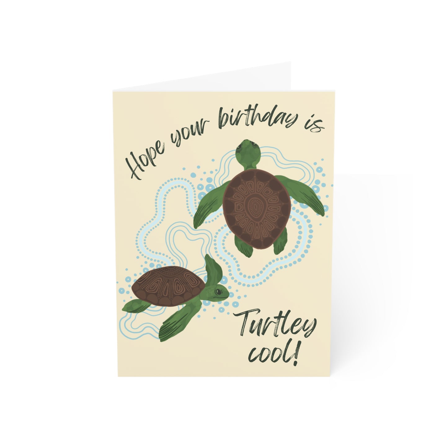Blank Birthday Cards, Ocean Birthday Card, Turtle Lover Birthday Card, Turtley Awesome Card, Ocean Theme Birthday Card